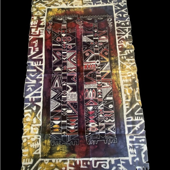 Original Abstract African Art Print on Textile - Picture 4 of 9